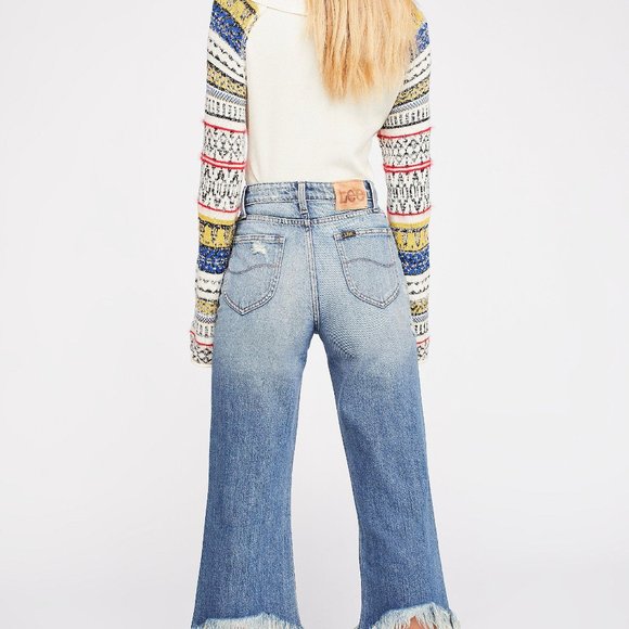 lee vintage modern cropped wide leg jeans